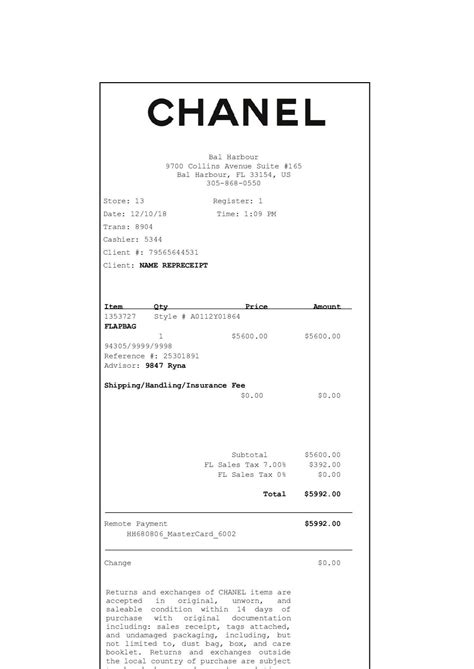 chanel hong kong receipt|chanel online shopping.